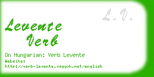 levente verb business card